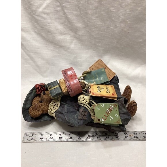 Boyd’s Bears Crumpleton’s Born to Shop Grace Z. Beartique Mixed Media Figure - Picture 11 of 12